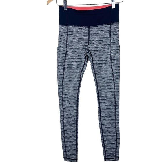 Lululemon Speed Tight II Textured Wave Black Silver Spoon Women's 4 Full Length - Picture 1 of 9